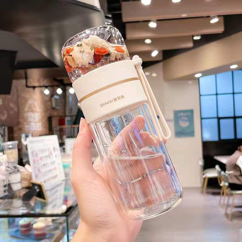 茶水分离双层水杯